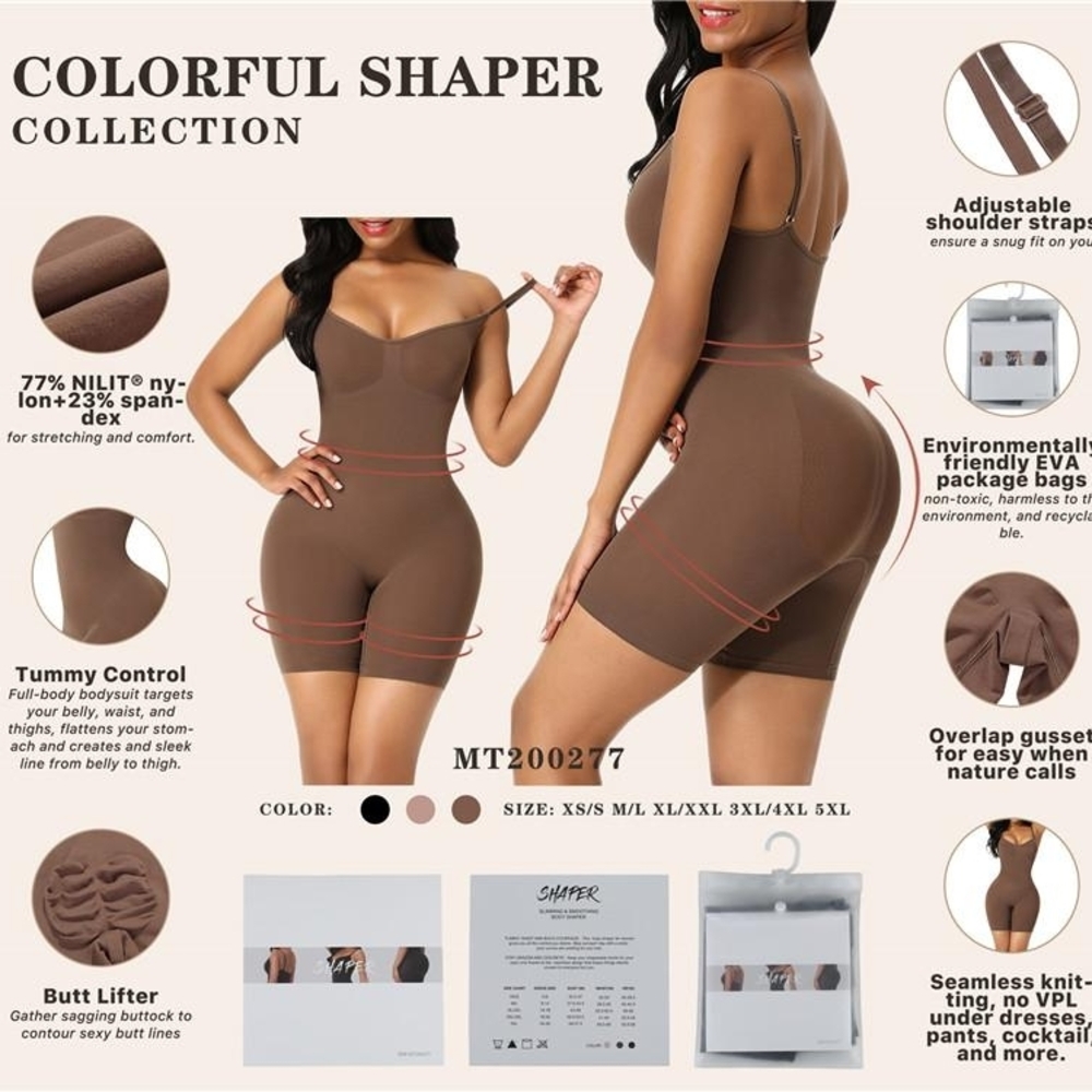 Seamless Tummy Control Shapewear Bodysuit‎ for Women - Picture 3 of 5